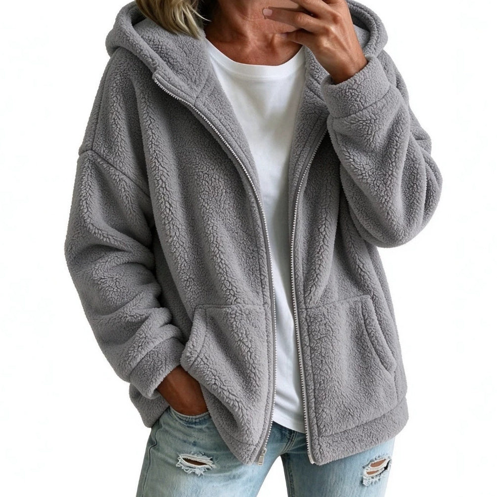 VELYORA — Veste zippée à capuche – Coupe ample, photographie du produit